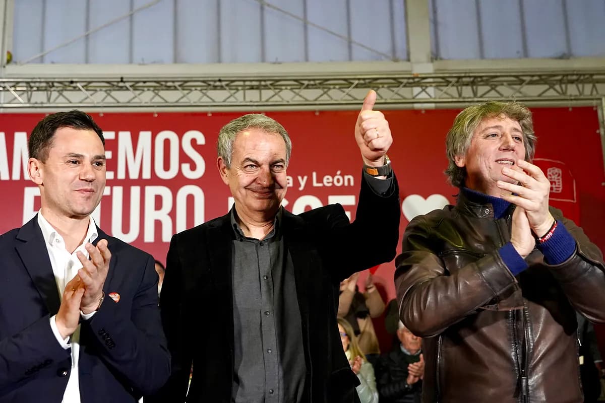 Zapatero desempolva el 'no a la guerra' y erige a Sánchez como baluarte de la paz