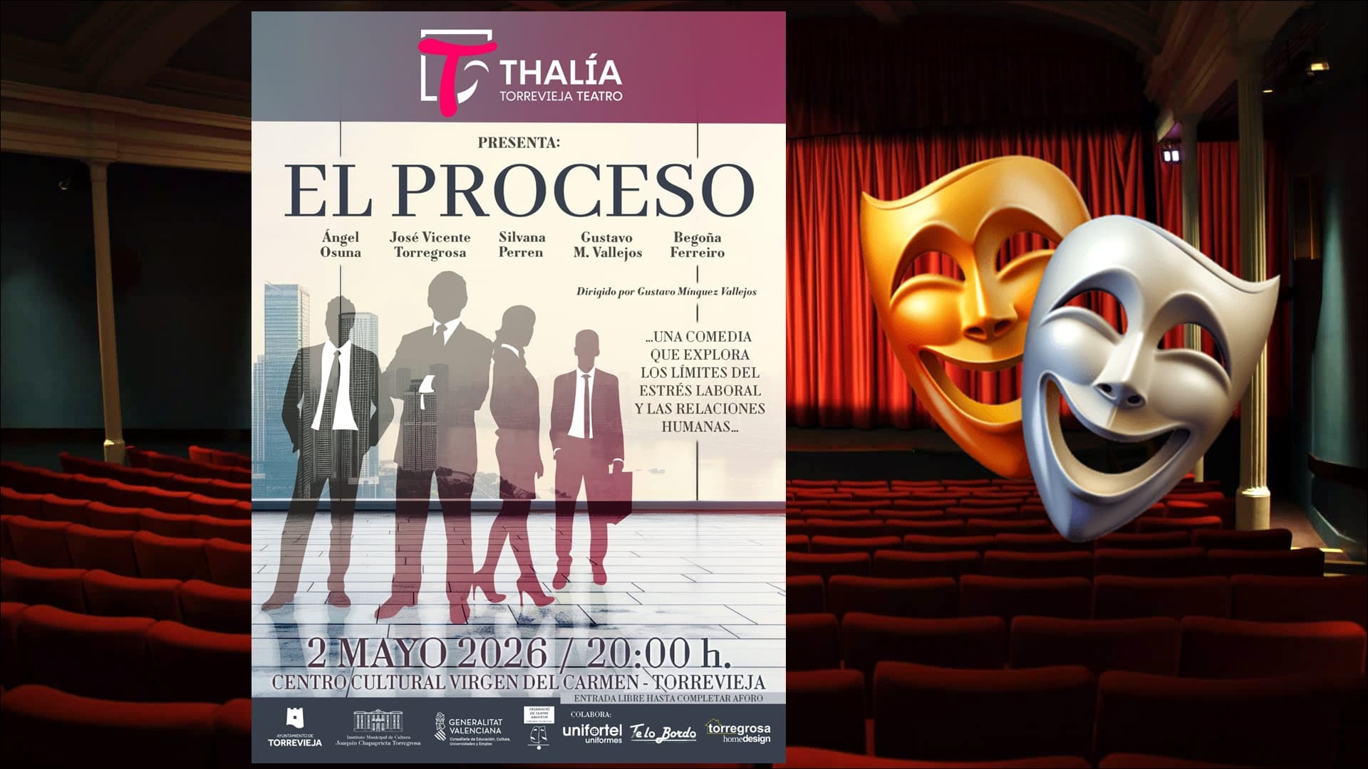 Teatro local que interpela: Thalía Torrevieja vuelve con 'El Proceso'