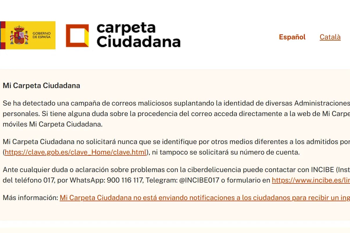 Alerta roja: una estafa que suplanta Mi Carpeta Ciudadana pone en riesgo a los ciudadanos