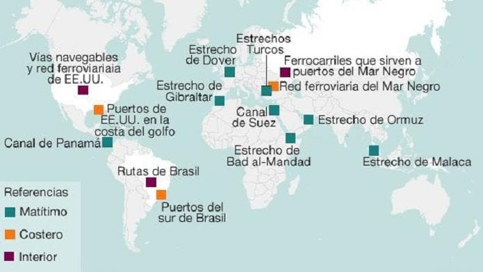 El mundo en un hilo: cinco estrechos que ponen en jaque al comercio global